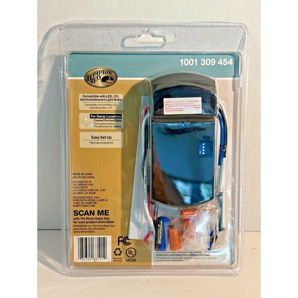 Hampton Bay Ceiling Fan Remote 1001 309 454 UNIVERSAL CONTROL ALL CELING FANS - Picture 2 of 3